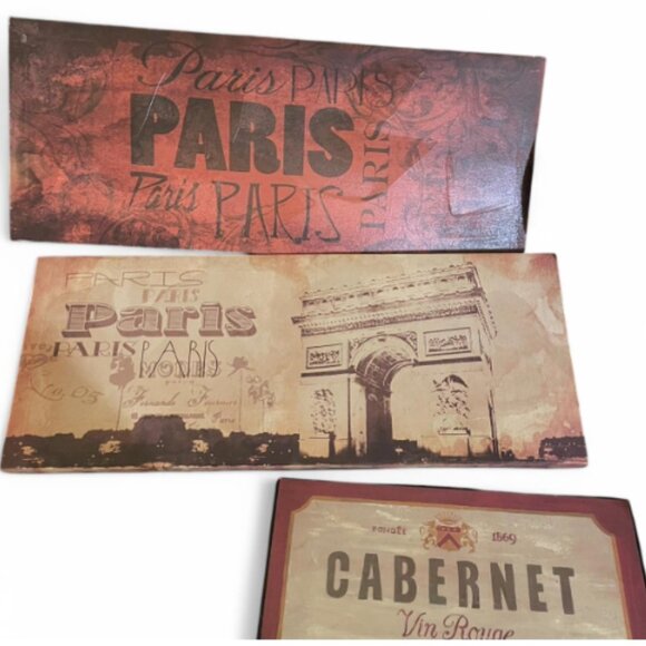 Set of 3 vintage Paris-inspired ArtWork - Picture 3 of 3